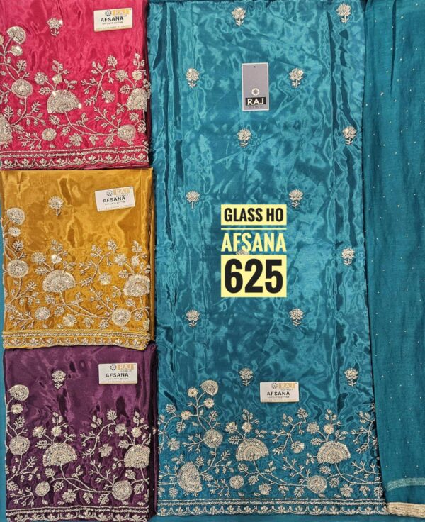 Raj Silk Mills Glass Top Nazneen Dupatta Unstitched Suits