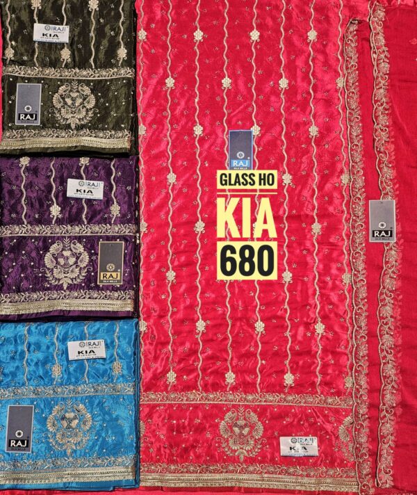 Raj Silk Mills Glass Top Nazneen Dupatta Unstitched Suits