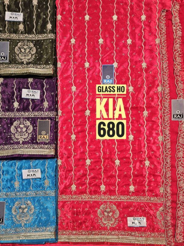 Raj Silk Mills Glass Top Nazneen Dupatta Unstitched Suits