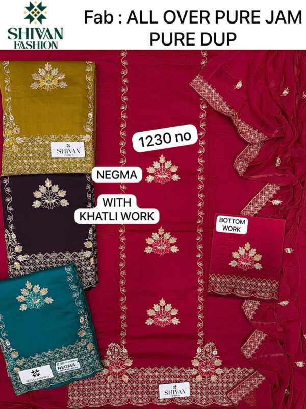 165636 Shivansh Jaam Top Pure Chiffon Dupatta Unstitched Suits