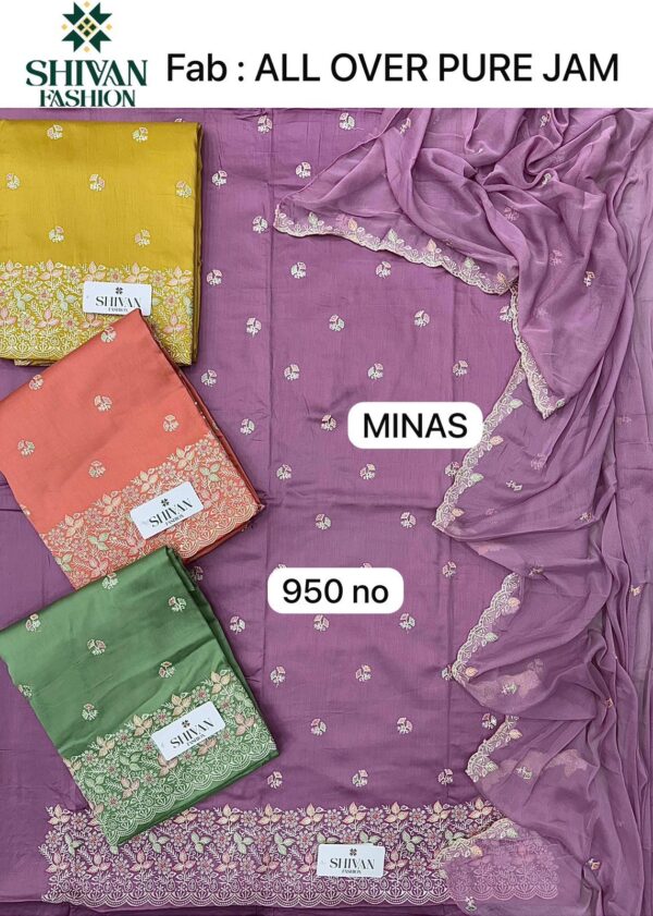 Shivansh Jaam Top Pure Chiffon Dupatta Unstitched Suits