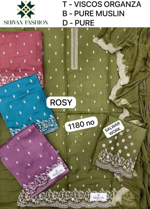 165652 Shivansh Organza Top Pure Chiffon Dupatta Unstitched Suits