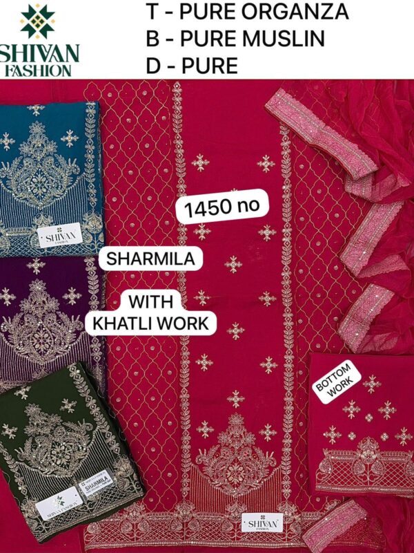 165678 Shivansh Organza Top Pure Chiffon Dupatta Unstitched Suits