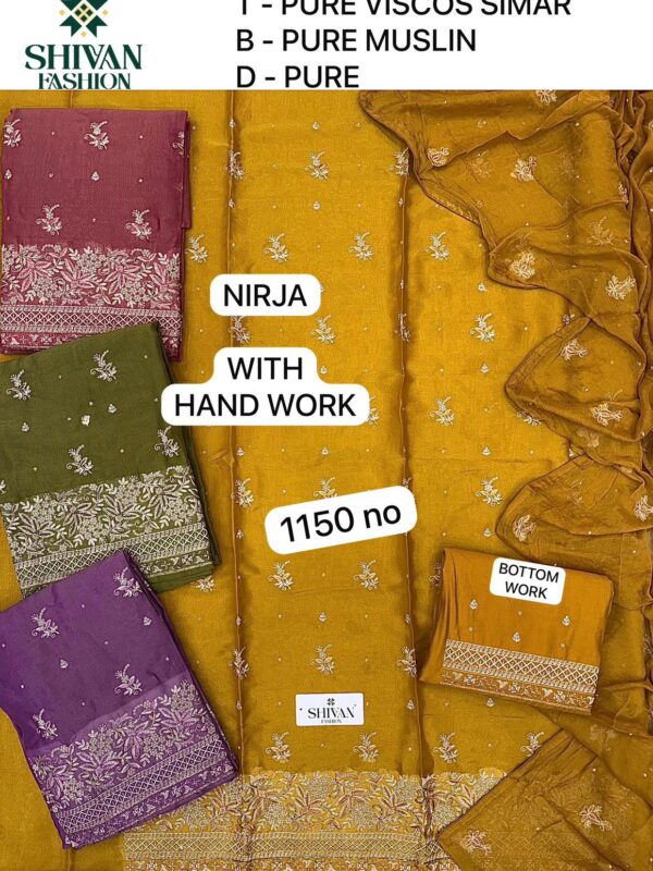 165690 Shivansh Shimmer Top Pure Chiffon Dupatta Unstitched Suits