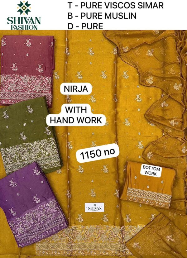 Shivansh Shimmer Top Pure Chiffon Dupatta Unstitched Suits