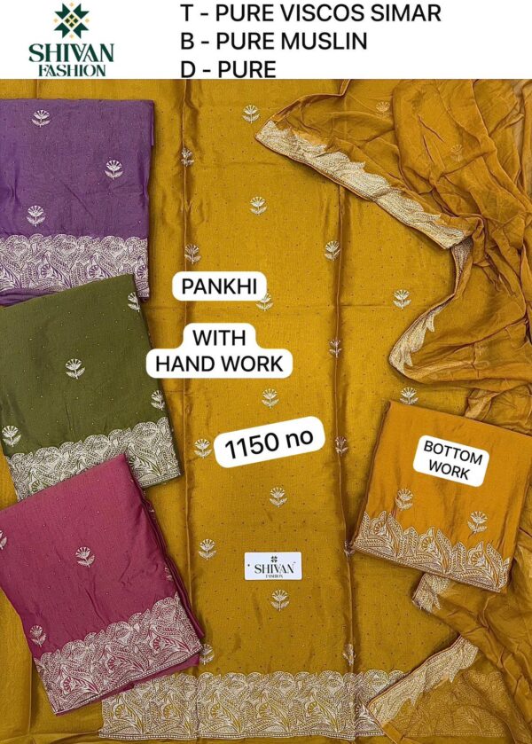 Shivansh Shimmer Top Pure Chiffon Dupatta Unstitched Suits