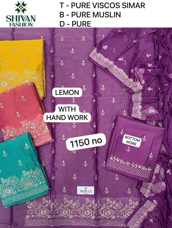 165733 Shivansh Shimmer Top Pure Chiffon Dupatta Unstitched Suits