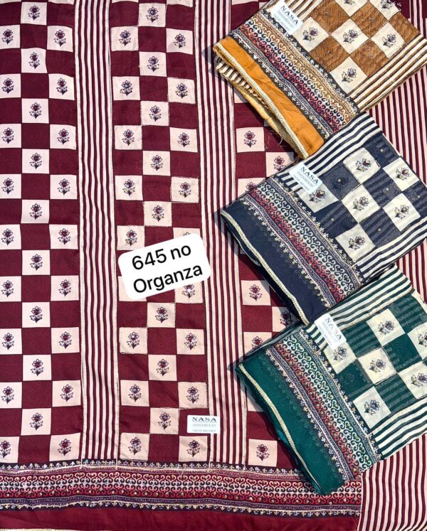 175326 SCAK Organza Top Nazneen Dupatta Unstitched Suits