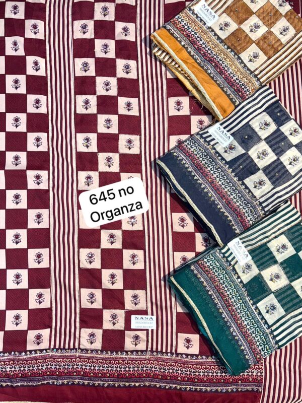 175326 SCAK Organza Top Nazneen Dupatta Unstitched Suits