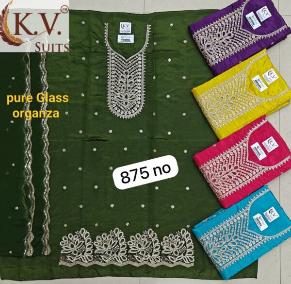 KV Glass Top Nazneen Dupatta Unstitched Suits