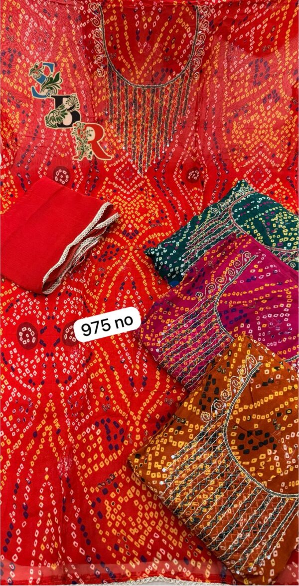 SCAK Organza Top Pure Chiffon Dupatta Unstitched Suits