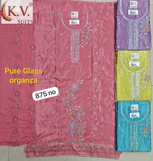 KV Glass Top Nazneen Dupatta Unstitched Suits