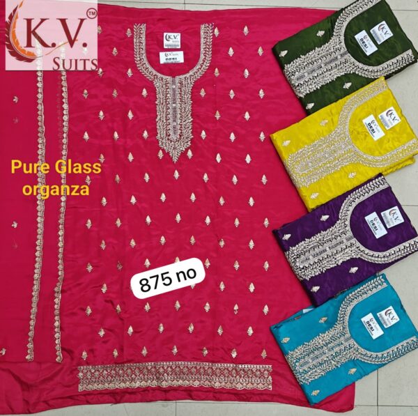KV Glass Top Nazneen Dupatta Unstitched Suits