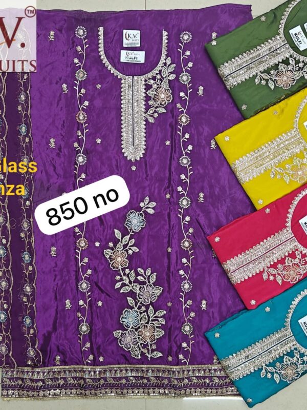 KV Glass Top Nazneen Dupatta Unstitched Suits