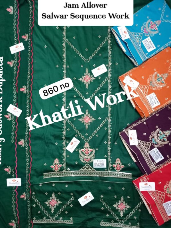 Swastik Jaam Top Nazneen Dupatta Unstitched Suits