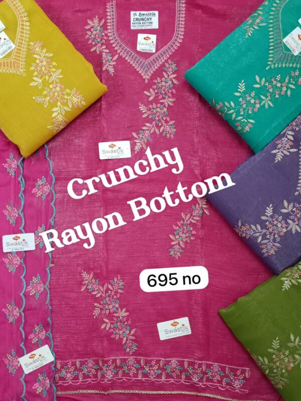 Swastik Crunchy Top Nazneen Dupatta Unstitched Suits