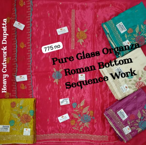 188641 Swastik Glass Top Nazneen Dupatta Unstitched Suits