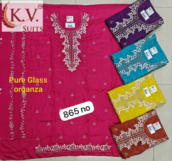 KV Glass Top Nazneen Dupatta Unstitched Suits