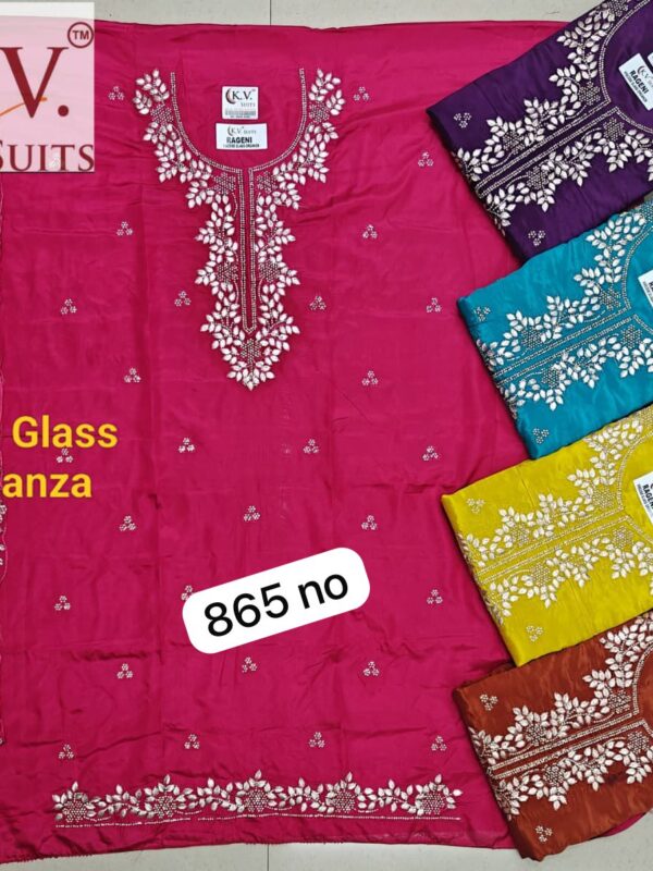 KV Glass Top Nazneen Dupatta Unstitched Suits