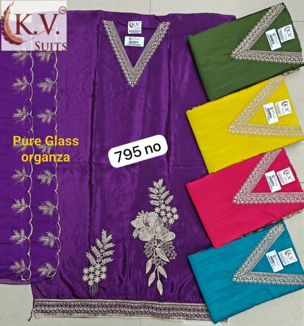 KV Glass Top Nazneen Dupatta Unstitched Suits
