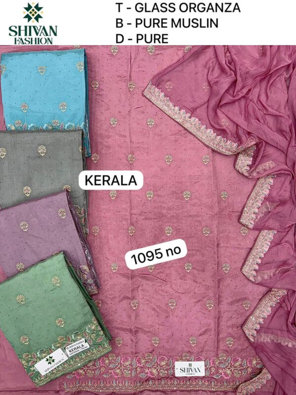 Shivansh Organza Top Pure Chiffon Dupatta Unstitched Suits