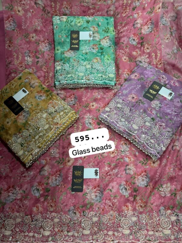 Wow Glass Top Nazneen Dupatta Unstitched Suits