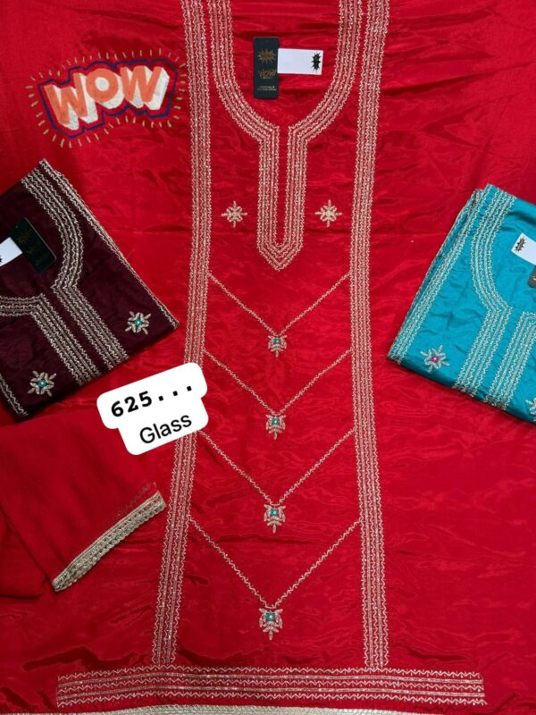 Wow Glass Top Glass Dupatta Unstitched Suits