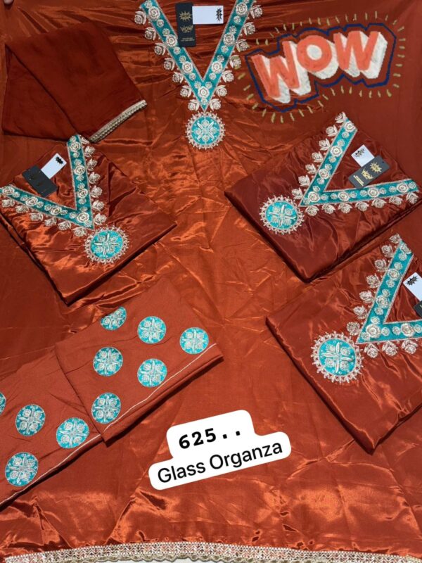 Wow Glass Top Nazneen Dupatta Unstitched Suits