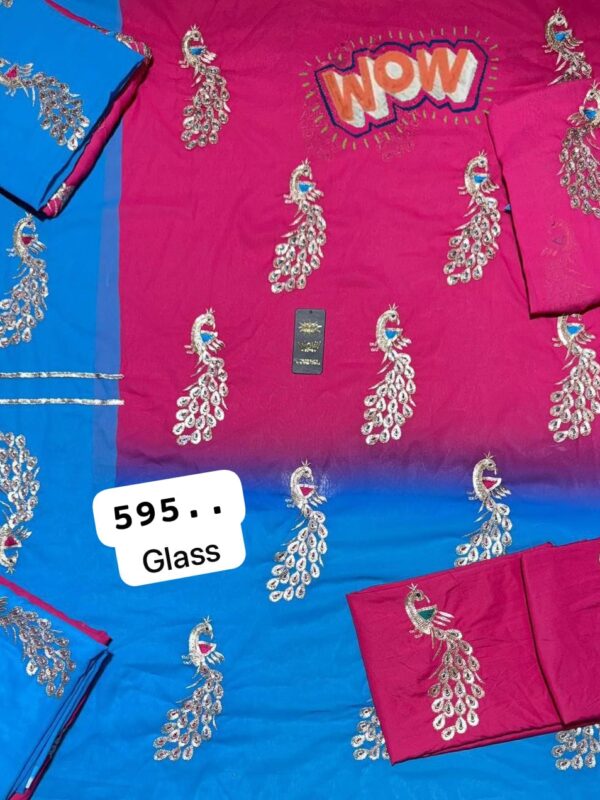 Wow Glass Top Nazneen Dupatta Unstitched Suits