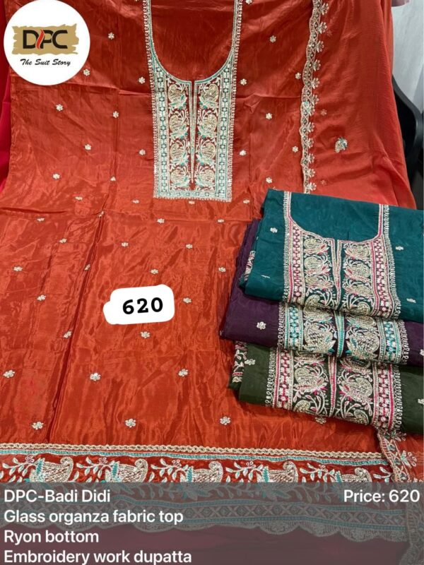 DPC Glass Top Nazneen Dupatta Unstitched Suits