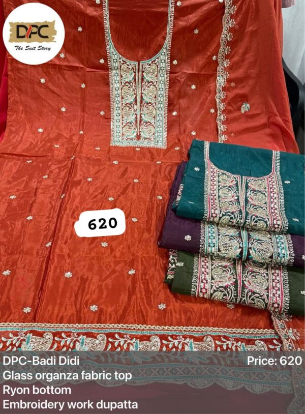 DPC Glass Top Nazneen Dupatta Unstitched Suits