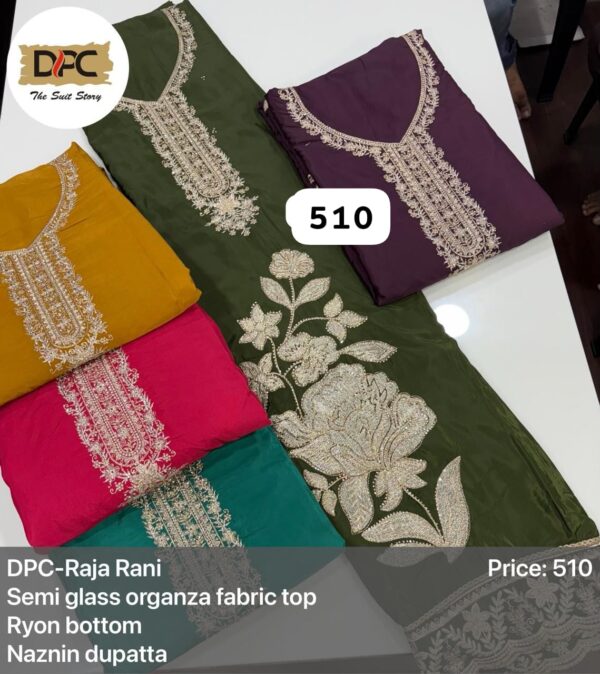 DPC Glass Top Nazneen Dupatta Unstitched Suits