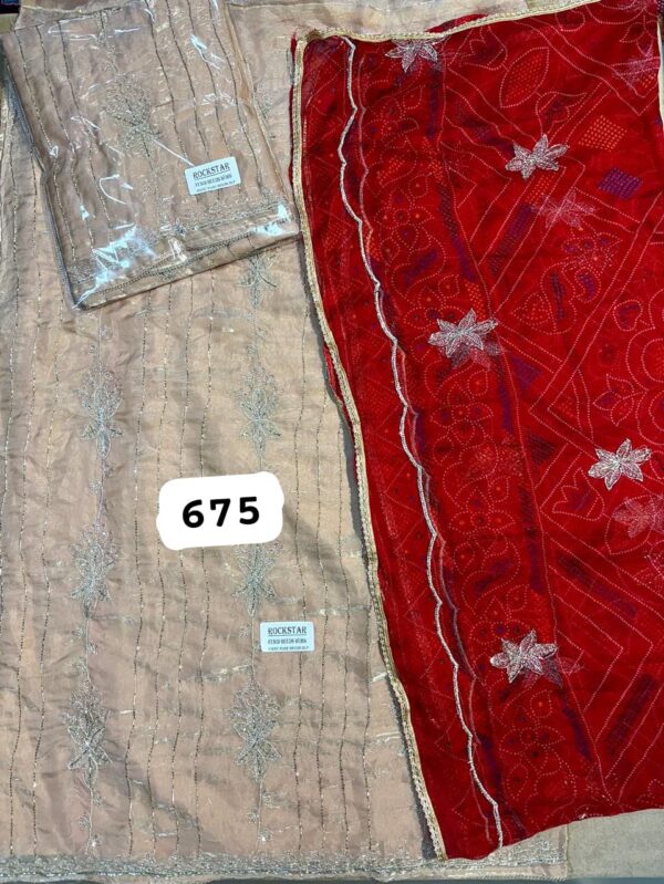 SCAK Glass Top Nazneen Dupatta Unstitched Suits