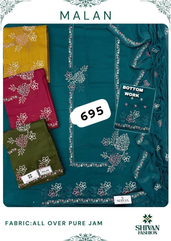 Shivansh Jaam Top Nazneen Dupatta Unstitched Suits