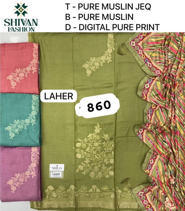 Shivansh Muslin Top Muslin Dupatta Unstitched Suits