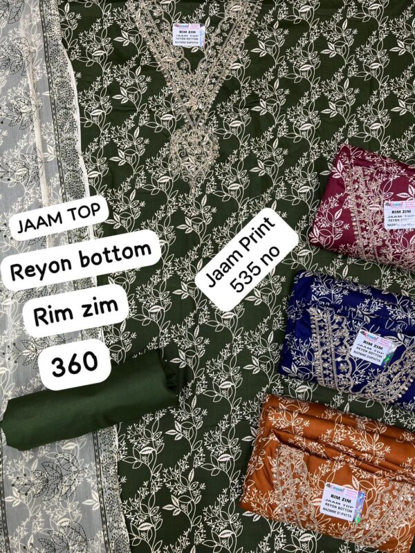 Komal Jaam Top Cotton Dupatta Unstitched Suits