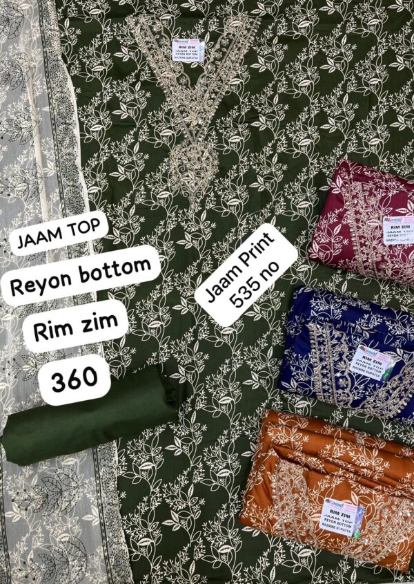 Komal Jaam Top Cotton Dupatta Unstitched Suits