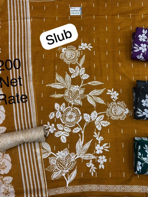 Komal Slub Top Cotton Dupatta Unstitched Suits