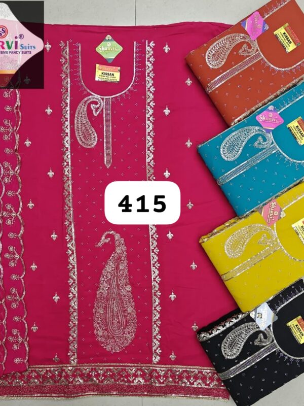 237306 Sharvi Fiona Top Nazneen Dupatta Unstitched Suits