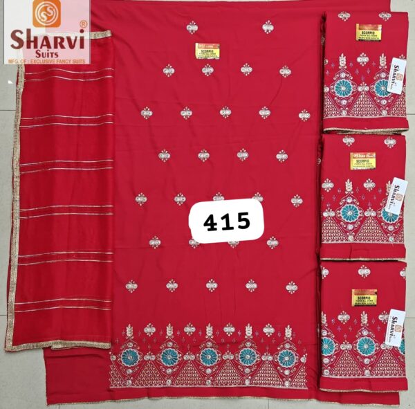 237307 Sharvi Fiona Top Nazneen Dupatta Unstitched Suits