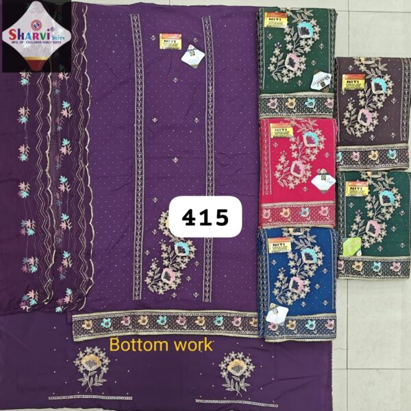 Sharvi Fiona Top Nazneen Dupatta Unstitched Suits