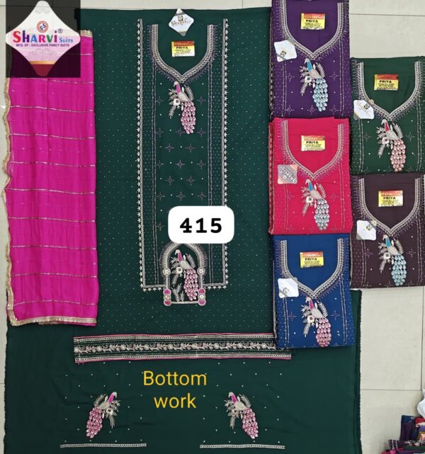 Sharvi Fiona Top Nazneen Dupatta Unstitched Suits