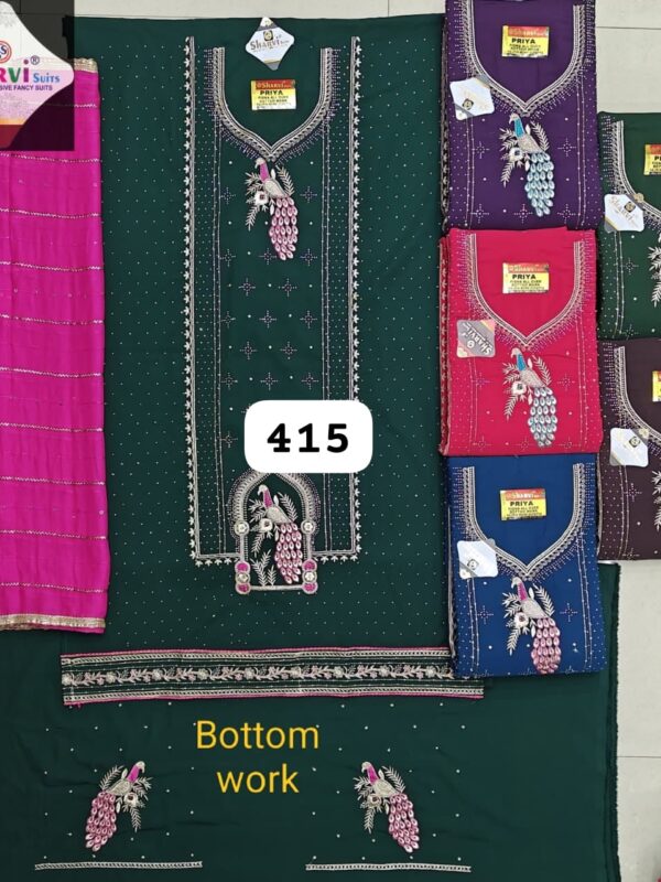 237314 Sharvi Fiona Top Nazneen Dupatta Unstitched Suits