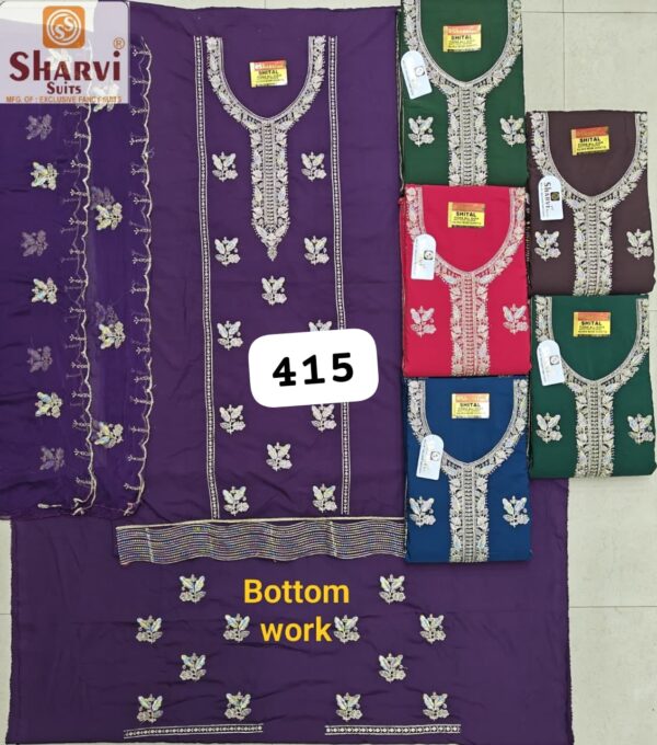 Sharvi Fiona Top Nazneen Dupatta Unstitched Suits