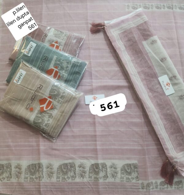 242203 Rudra Linen Top Linen Dupatta Unstitched Suits