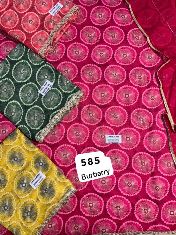 242229 Rudra Burberry Top Nazneen Dupatta Unstitched Suits