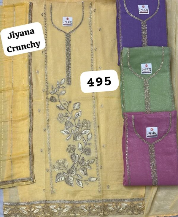 242401 Jagbandhu Crunchy Top Nazneen Dupatta Unstitched Suits