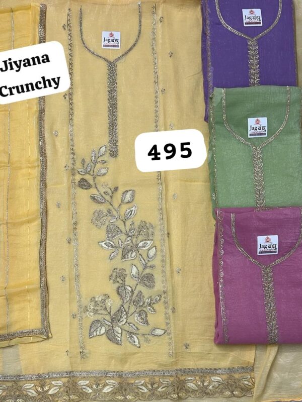 Jagbandhu Crunchy Top Nazneen Dupatta Unstitched Suits
