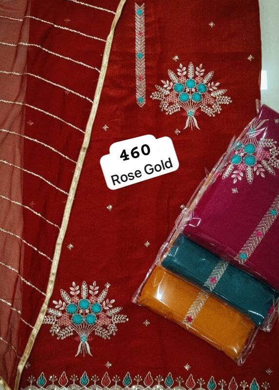 242426 SCAK Crunchy Top Nazneen Dupatta Unstitched Suits