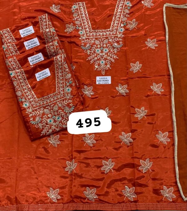 SCAK Glass Top Nazneen Dupatta Unstitched Suits